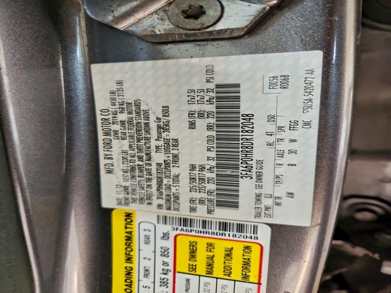 2013 FORD FUSION