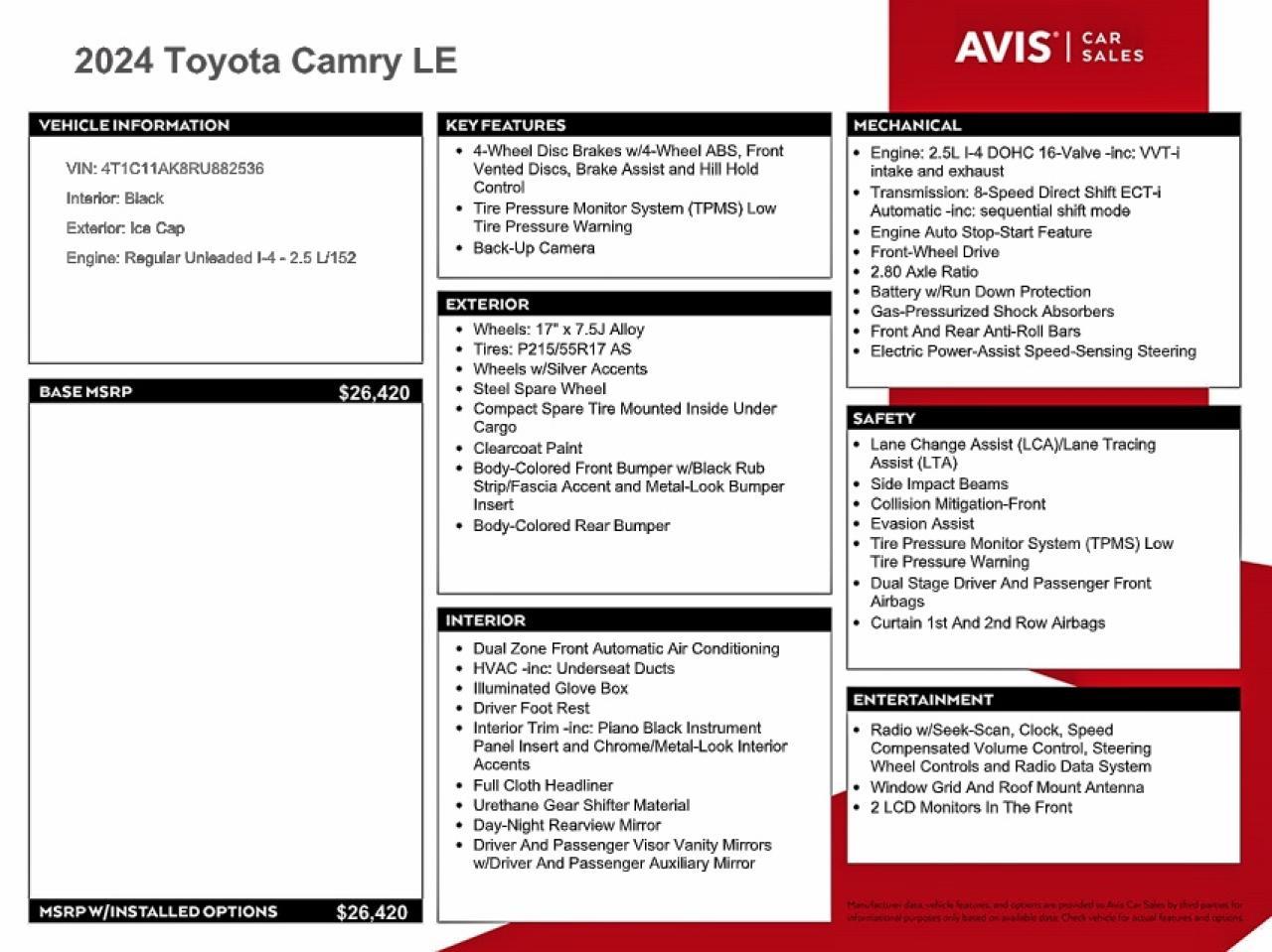 2024 TOYOTA CAMRY