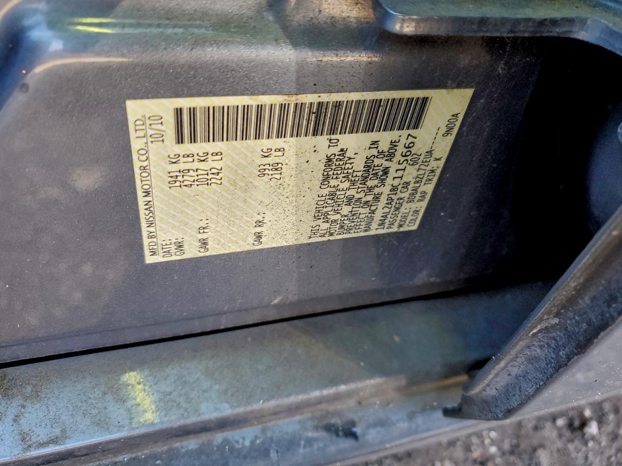 2011 NISSAN ALTIMA