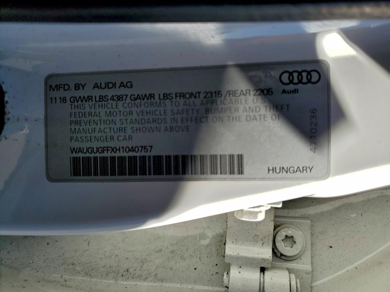 2017 AUDI A3