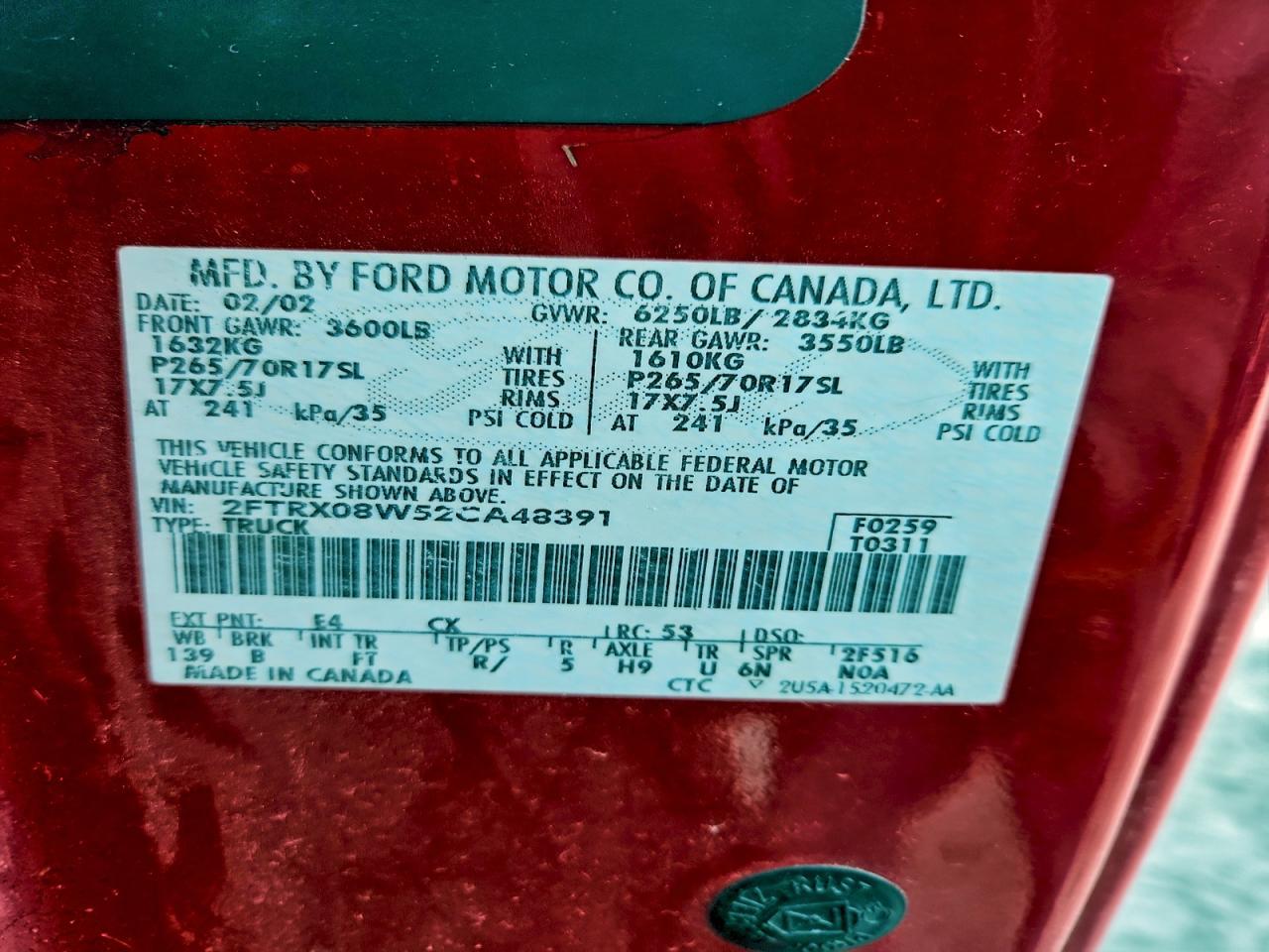 2002 FORD F-150