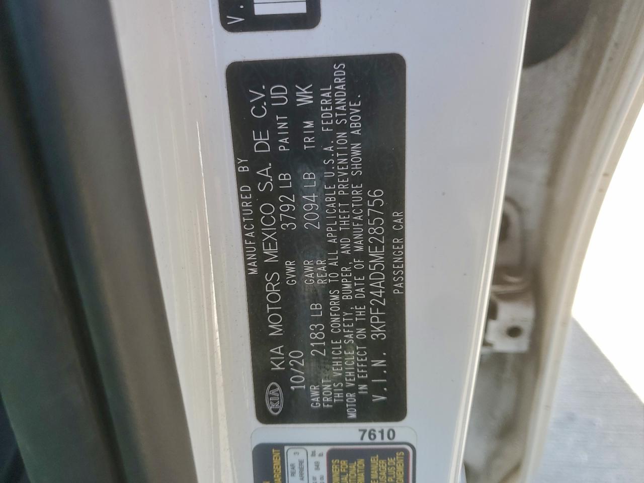 2021 KIA FORTE