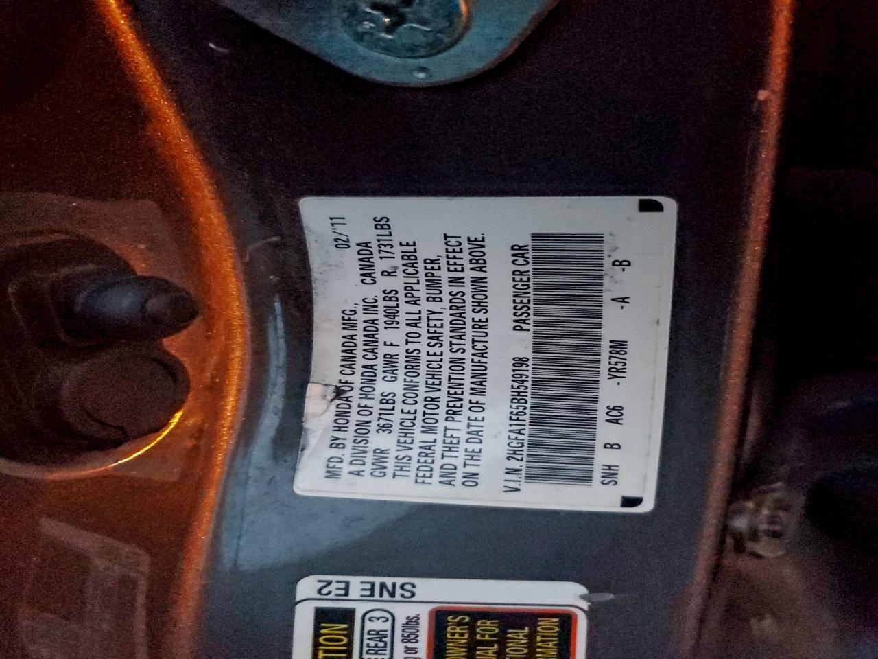2011 HONDA CIVIC