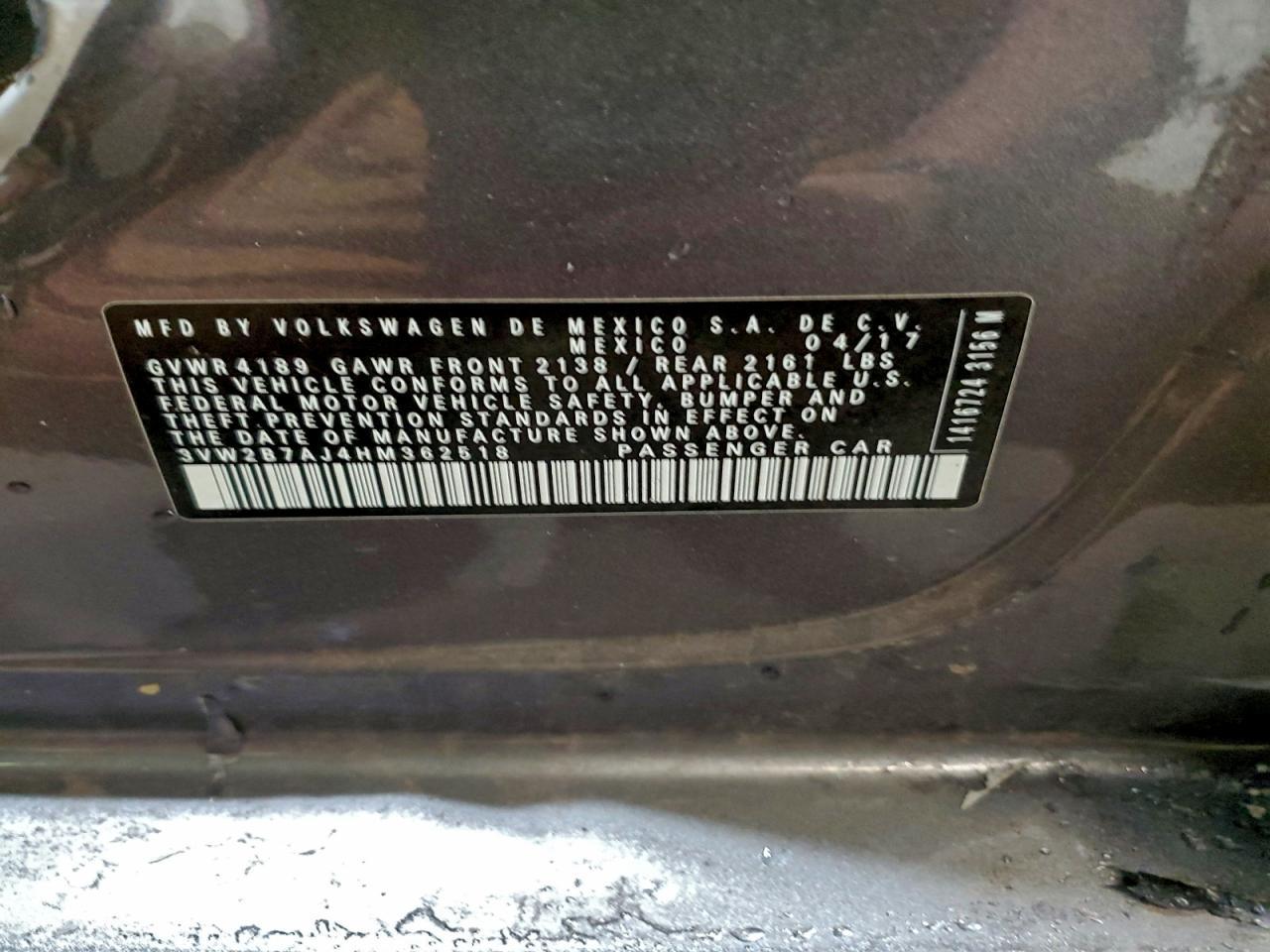 2017 VOLKSWAGEN JETTA