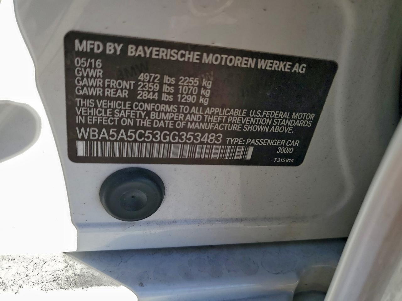 2016 BMW 5 series