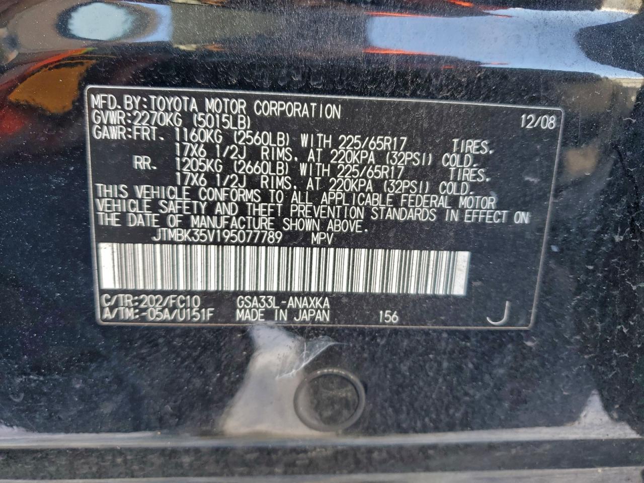 2009 TOYOTA RAV4