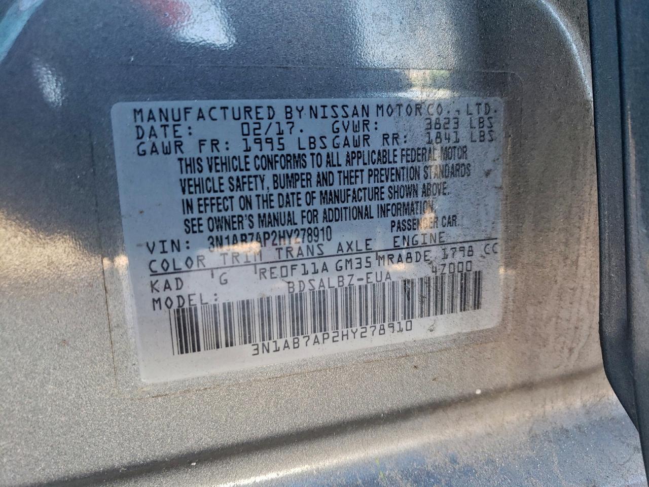 2017 NISSAN SENTRA