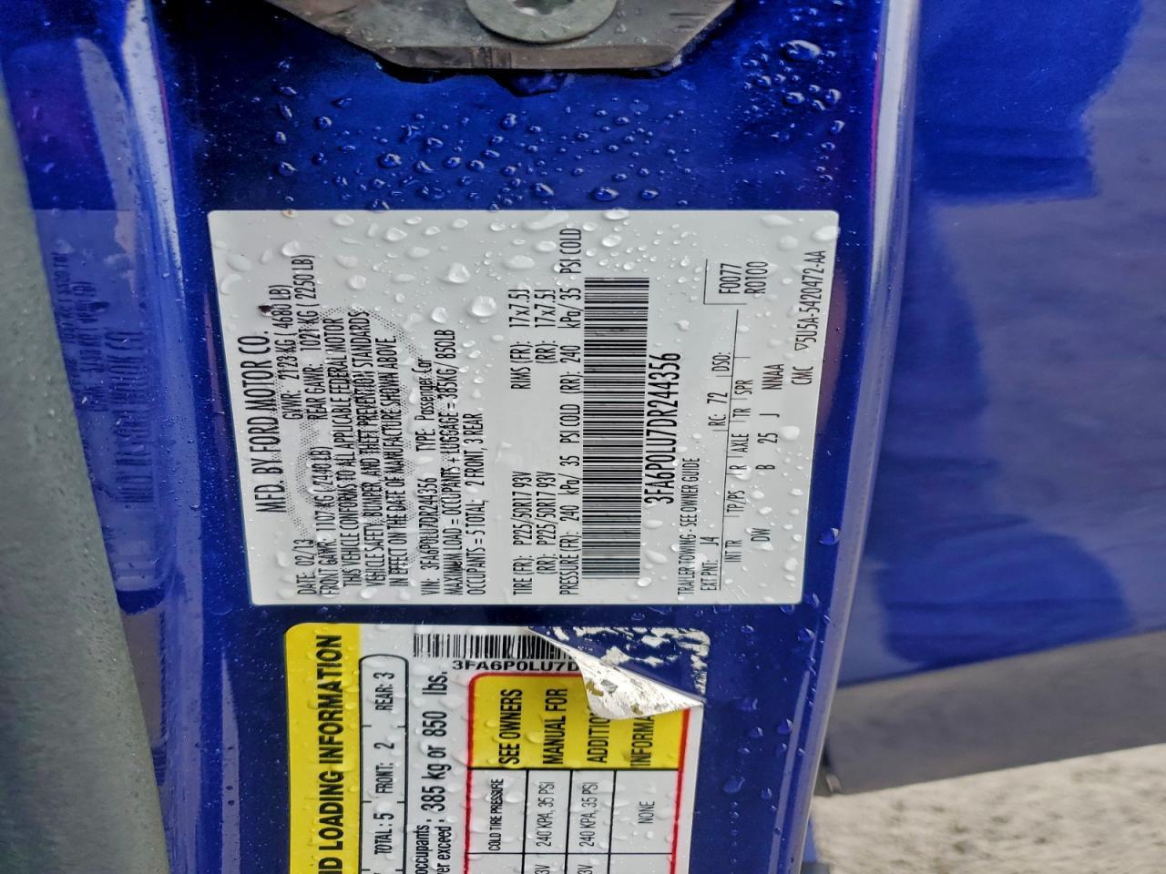 2013 FORD FUSION
