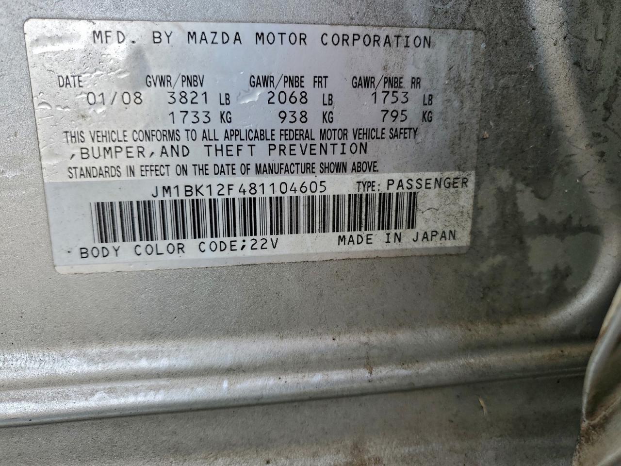 2008 MAZDA 3
