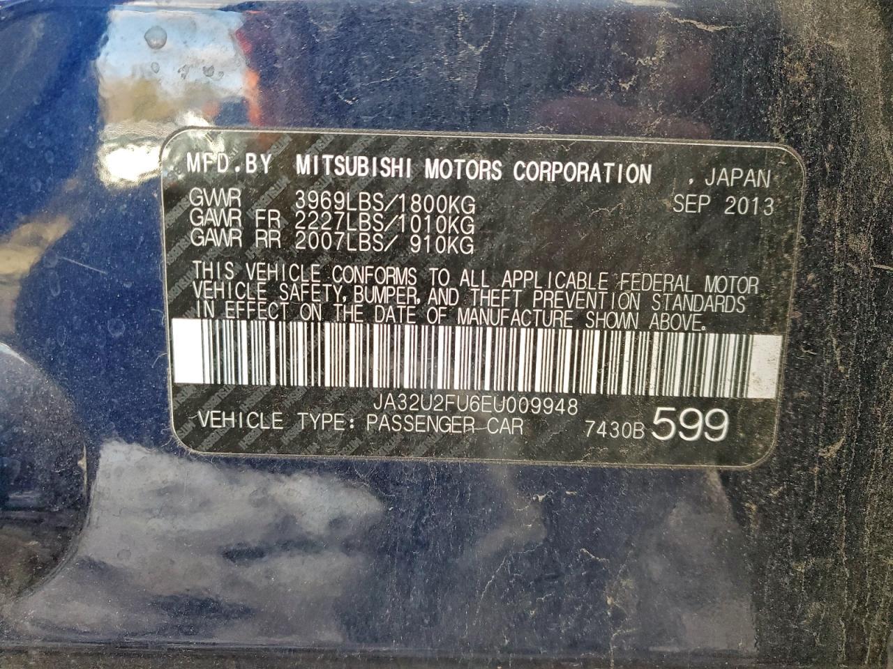 2014 MITSUBISHI LANCER