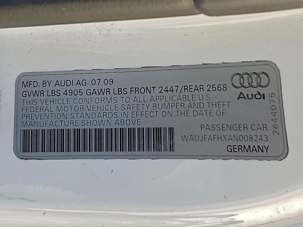 2010 AUDI A5