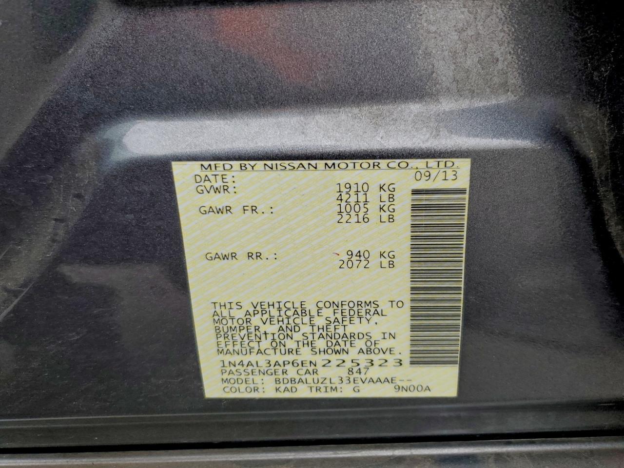 2014 NISSAN ALTIMA