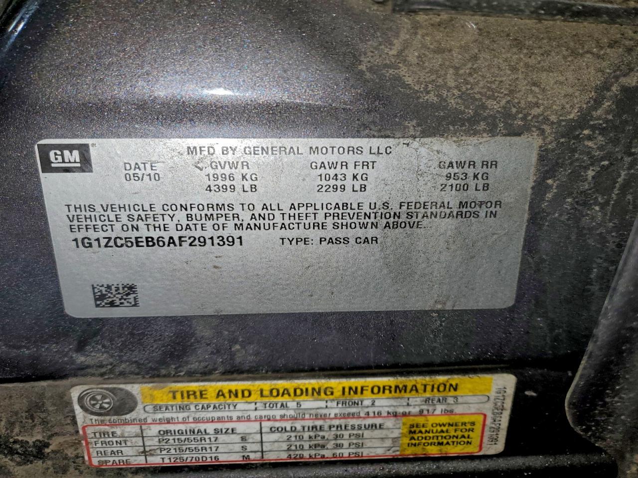 2010 CHEVROLET MALIBU