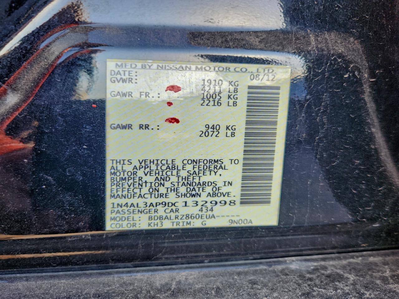 2013 NISSAN ALTIMA