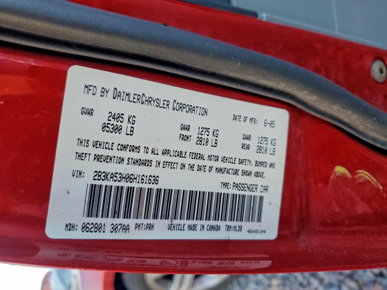 2006 DODGE CHARGER