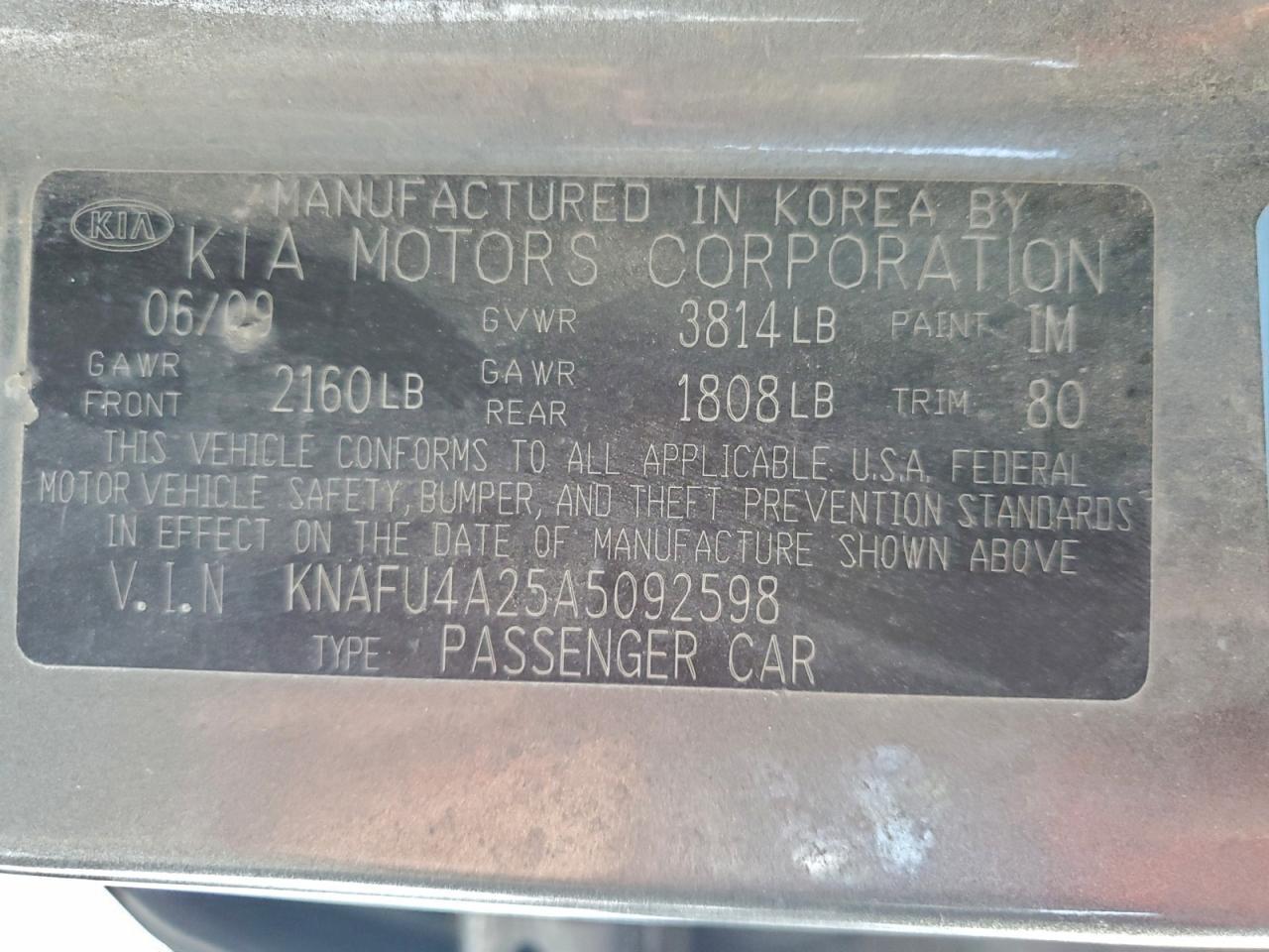 2010 KIA FORTE