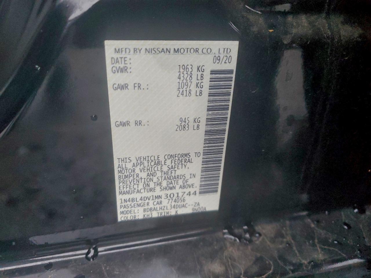 2021 NISSAN ALTIMA
