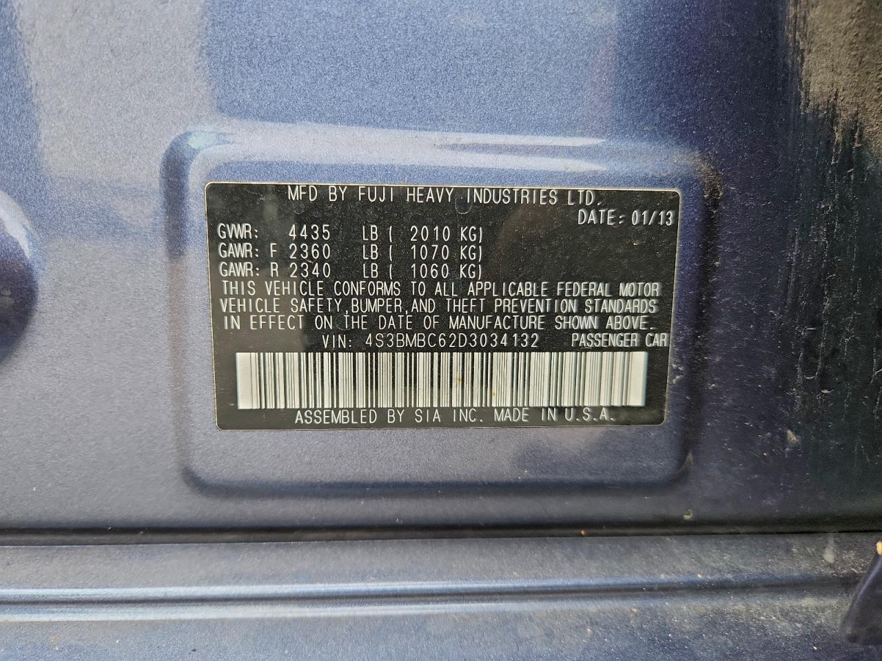 2013 SUBARU Legacy