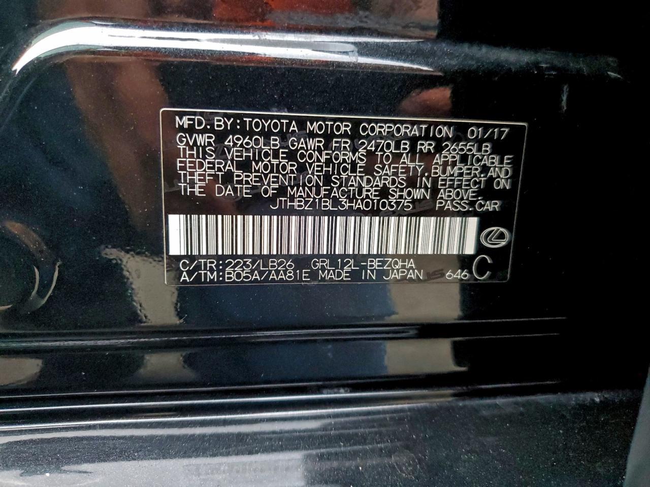 2017 LEXUS GS 350