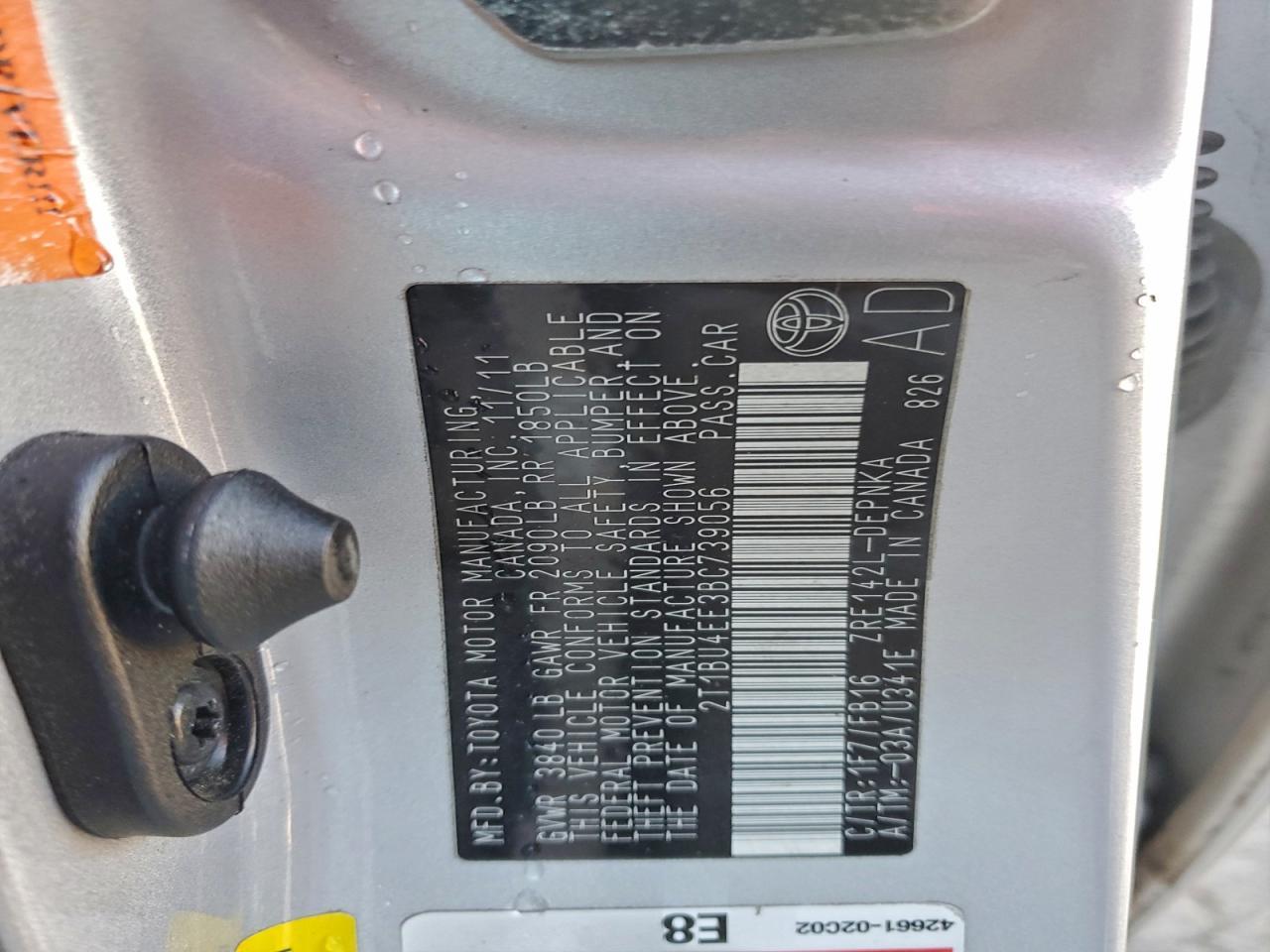 2011 TOYOTA COROLLA