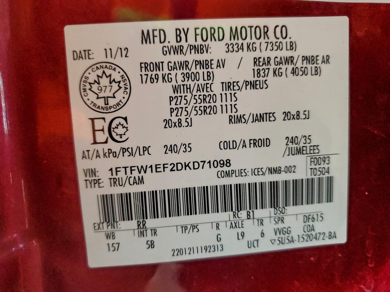 2013 FORD F-150