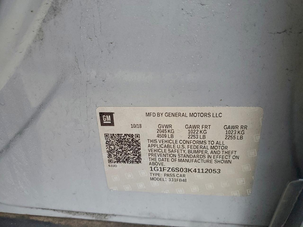 2019 CHEVROLET Bolt EV