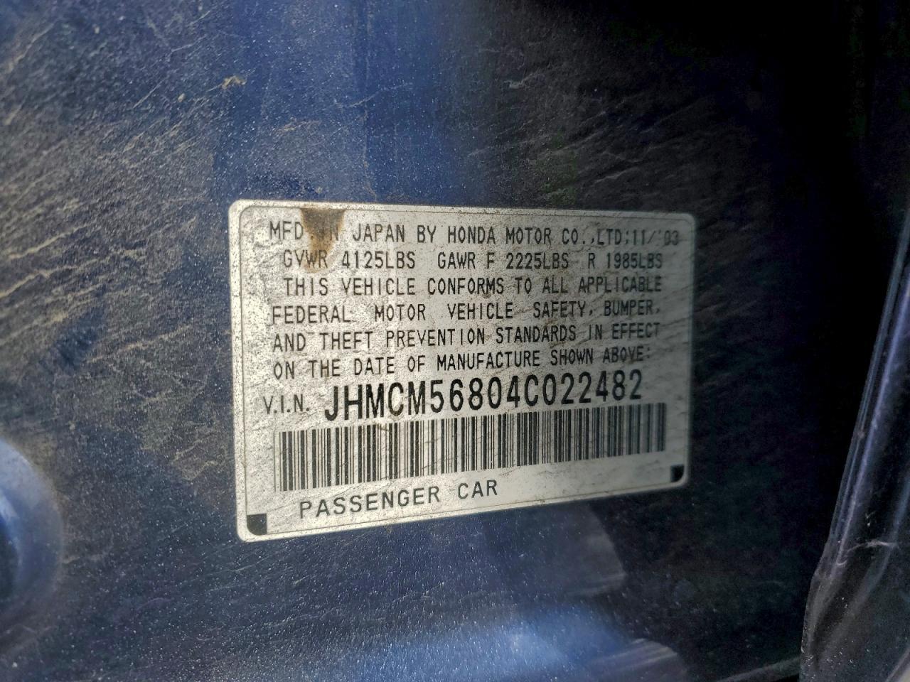 2004 HONDA ACCORD