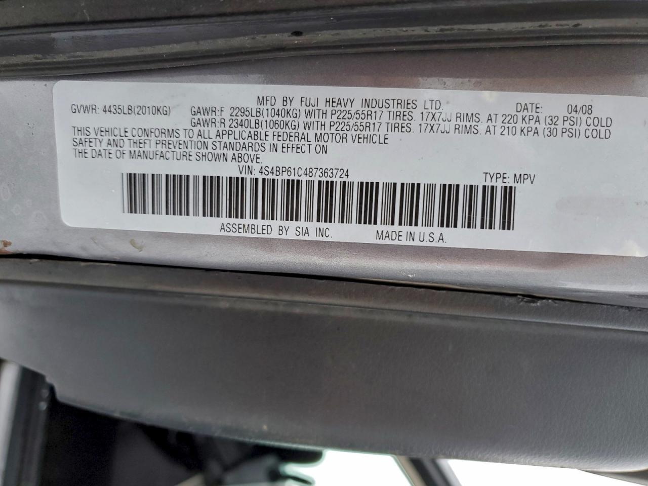 2009 SUBARU Outback