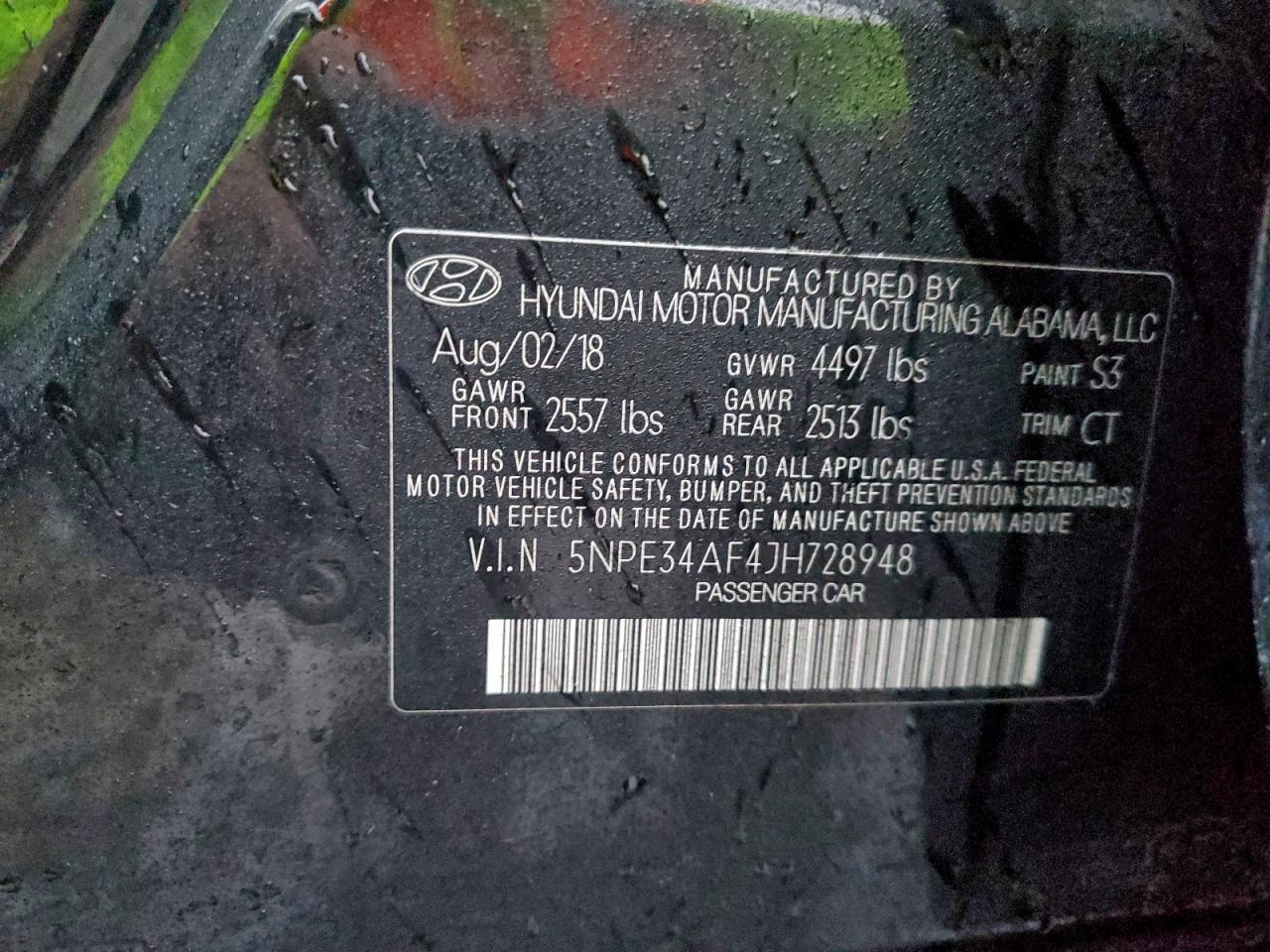 2018 HYUNDAI SONATA