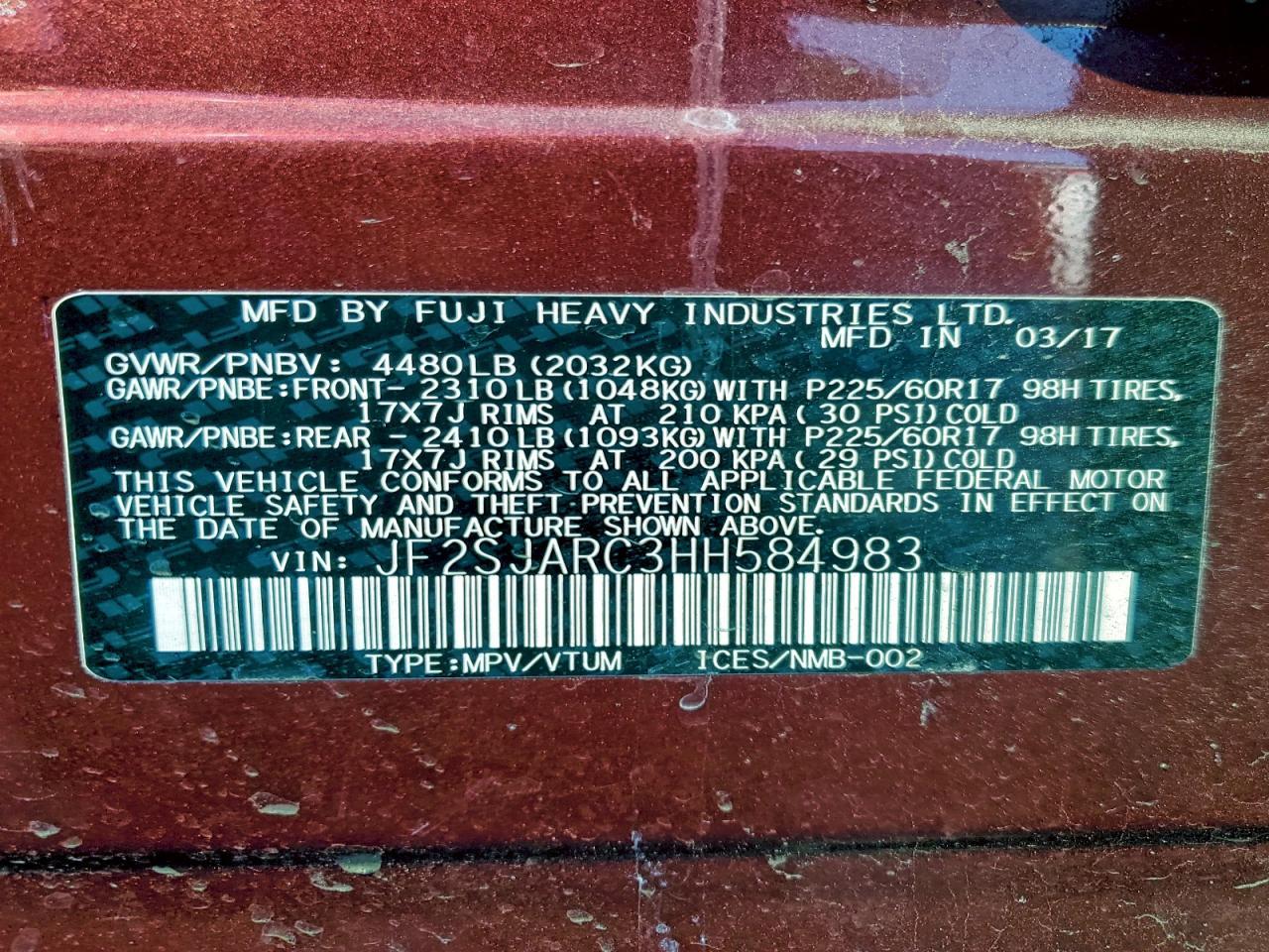 2017 SUBARU FORESTER