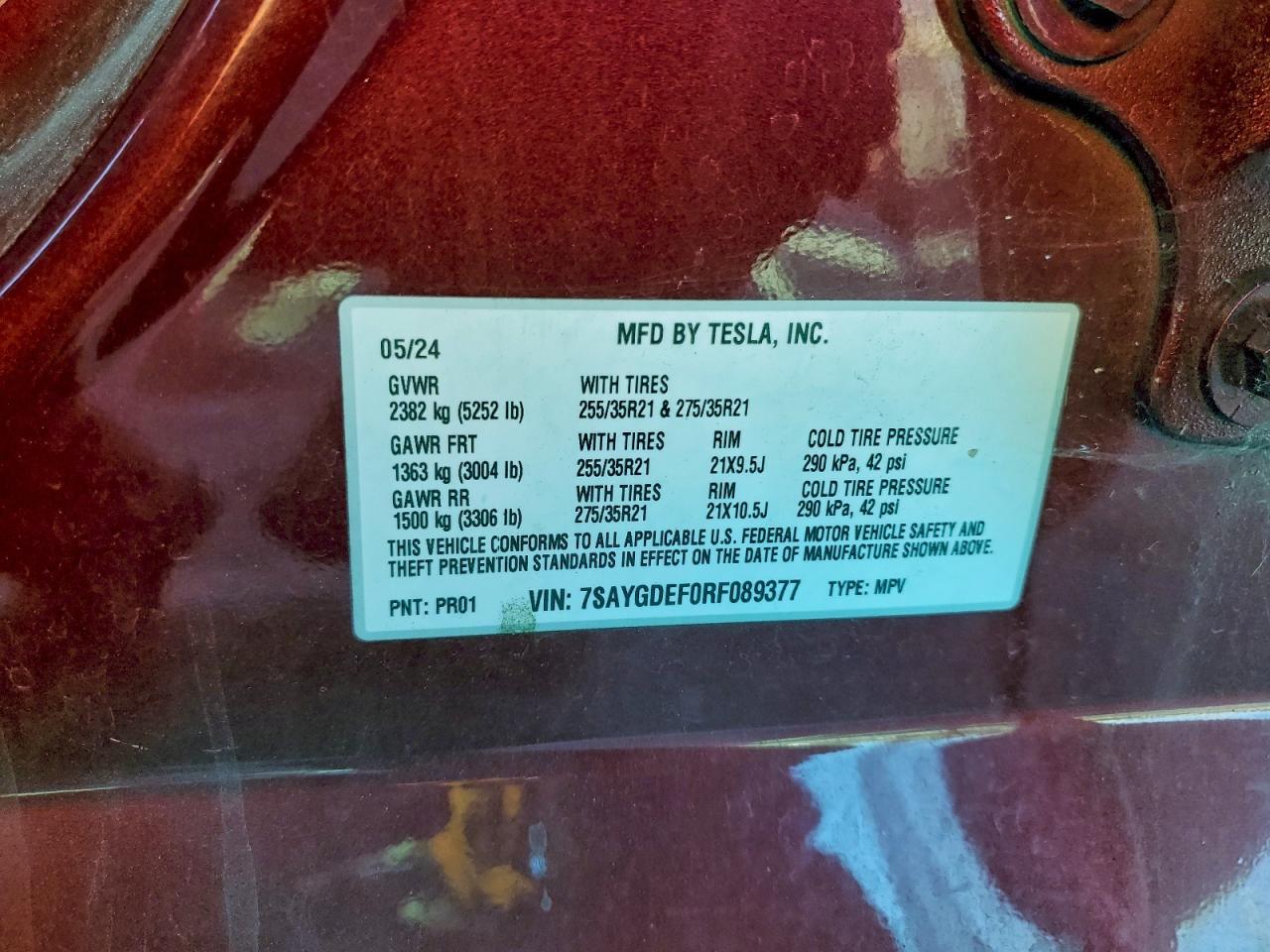 2024 TESLA MODEL Y