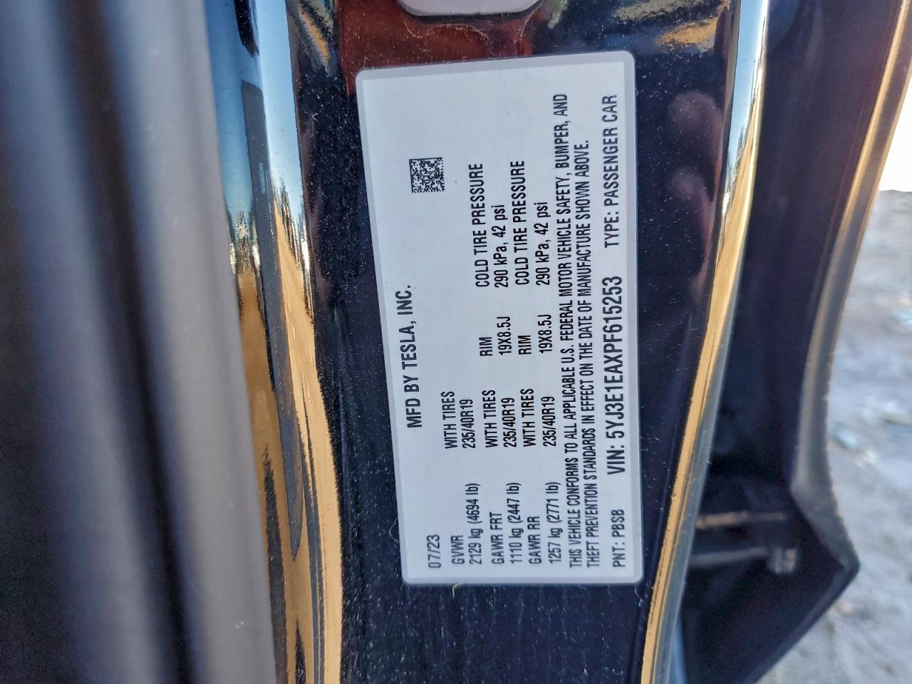 2023 TESLA MODEL 3