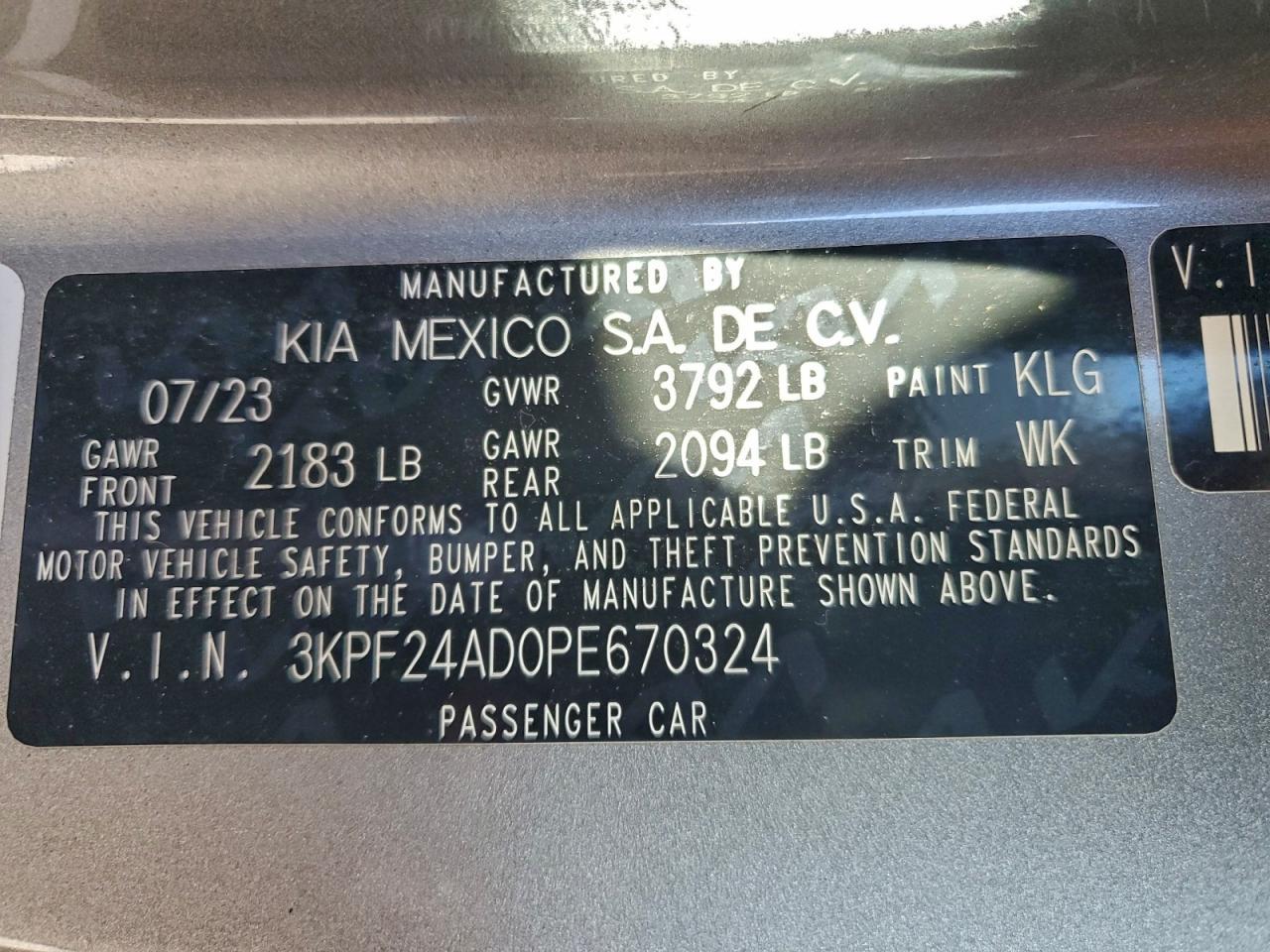 2023 KIA FORTE