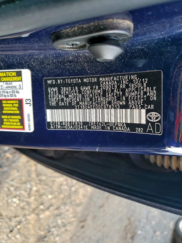 2013 TOYOTA COROLLA