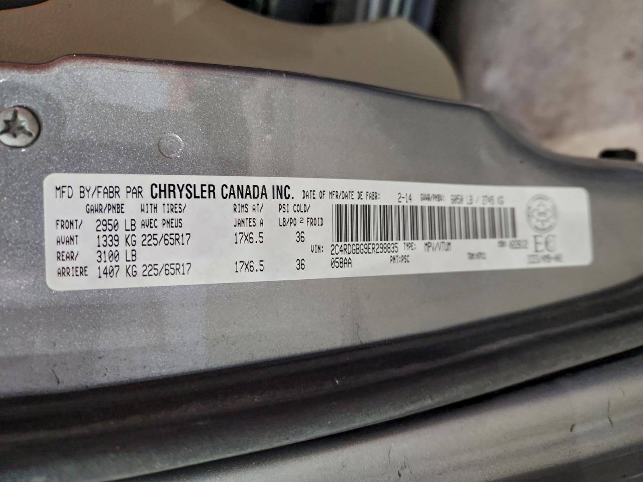 2014 DODGE GRAND CARAVAN