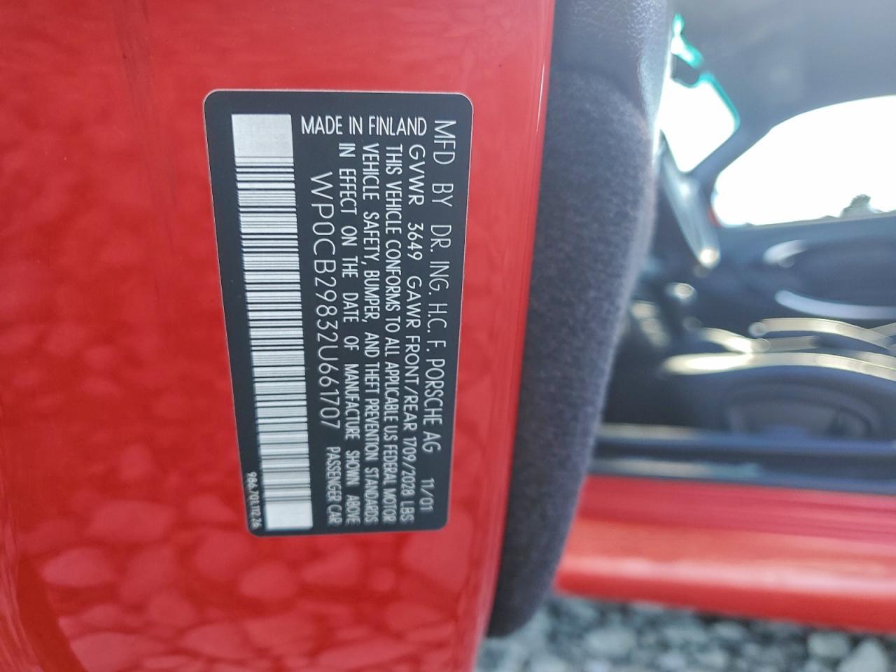 2002 PORSCHE Boxster