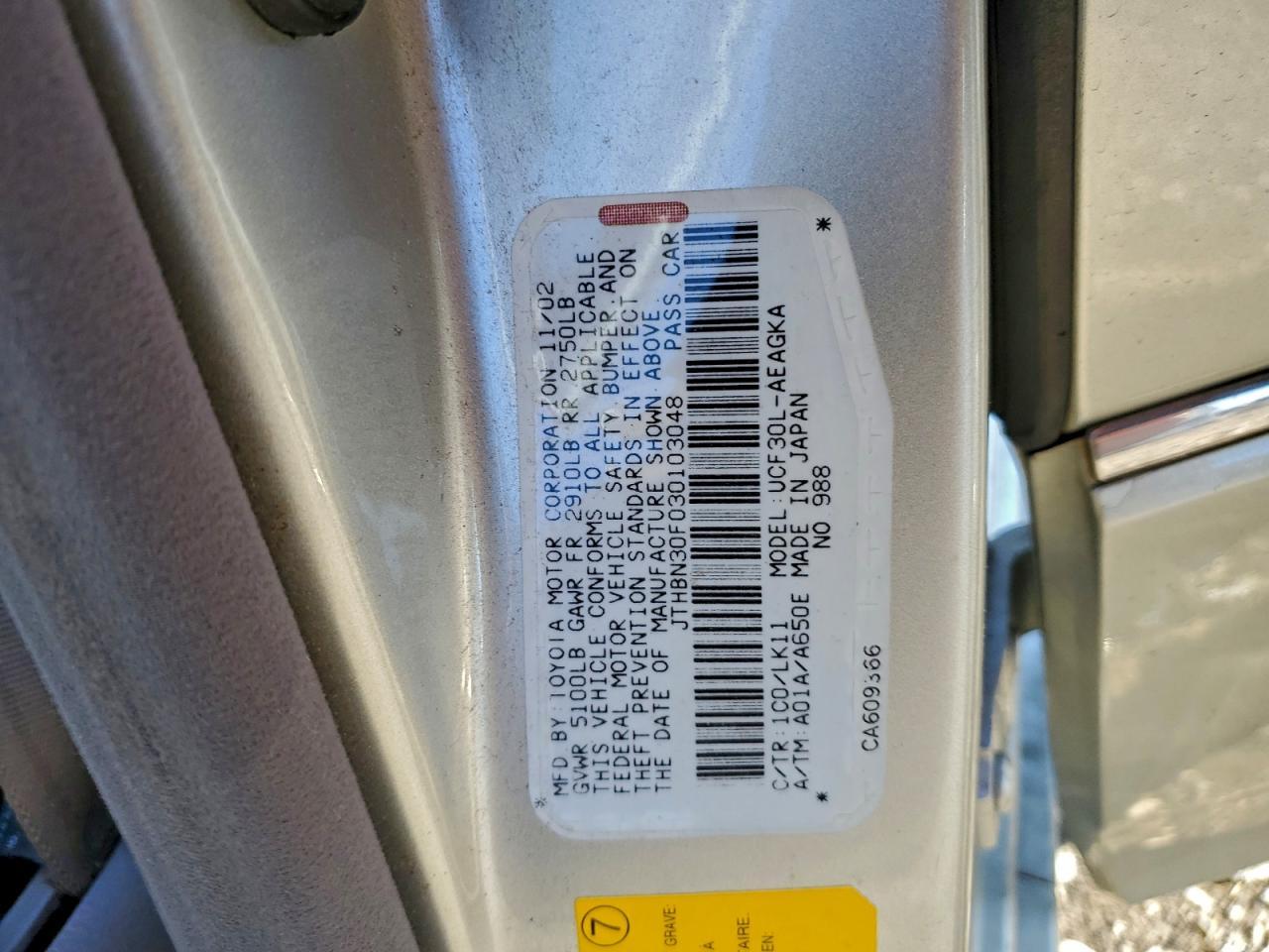 2003 LEXUS Ls 430
