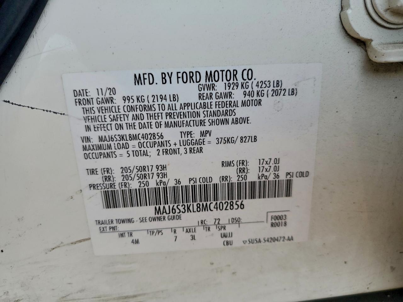 2021 FORD EcoSport