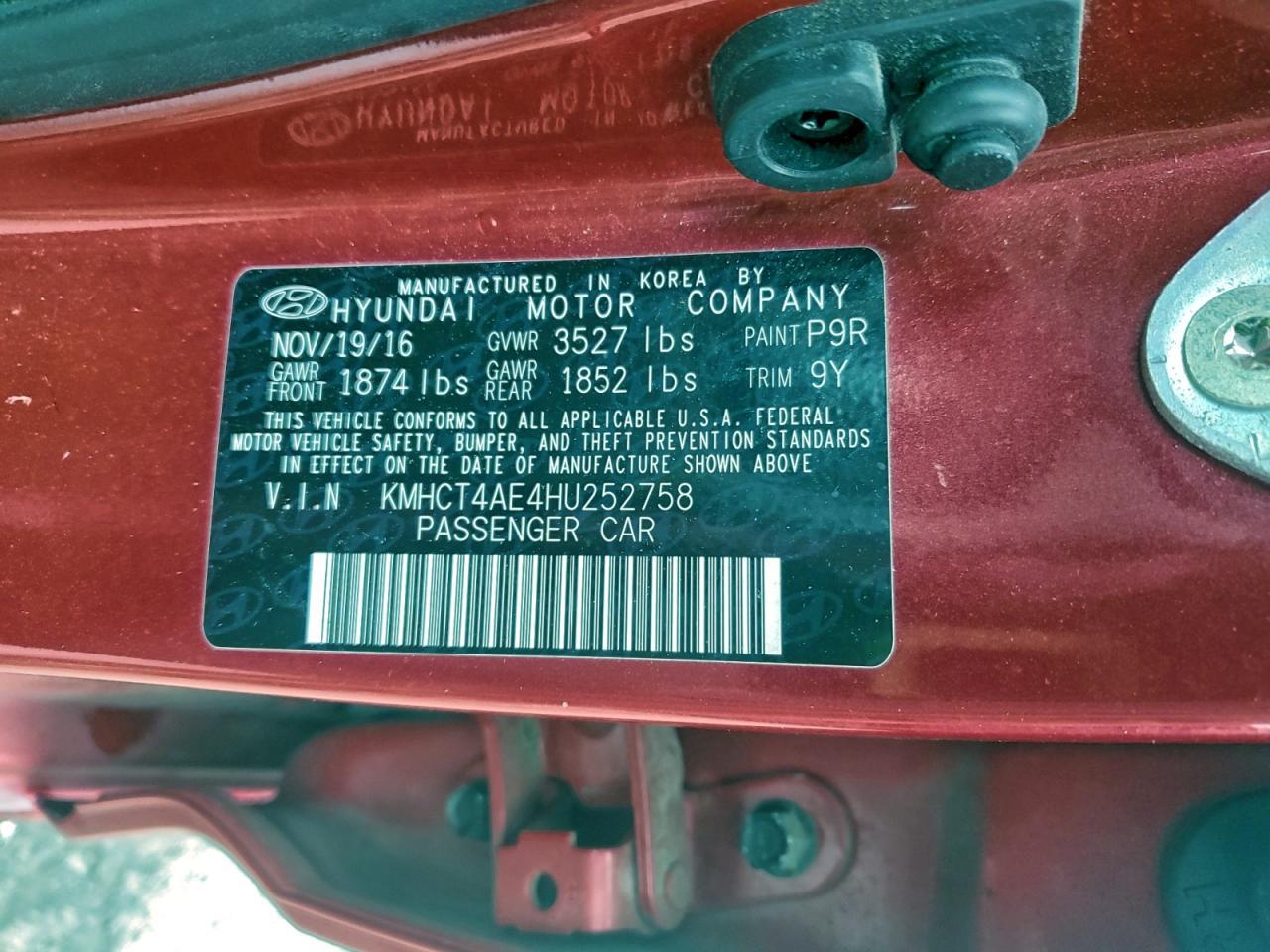 2017 HYUNDAI ACCENT