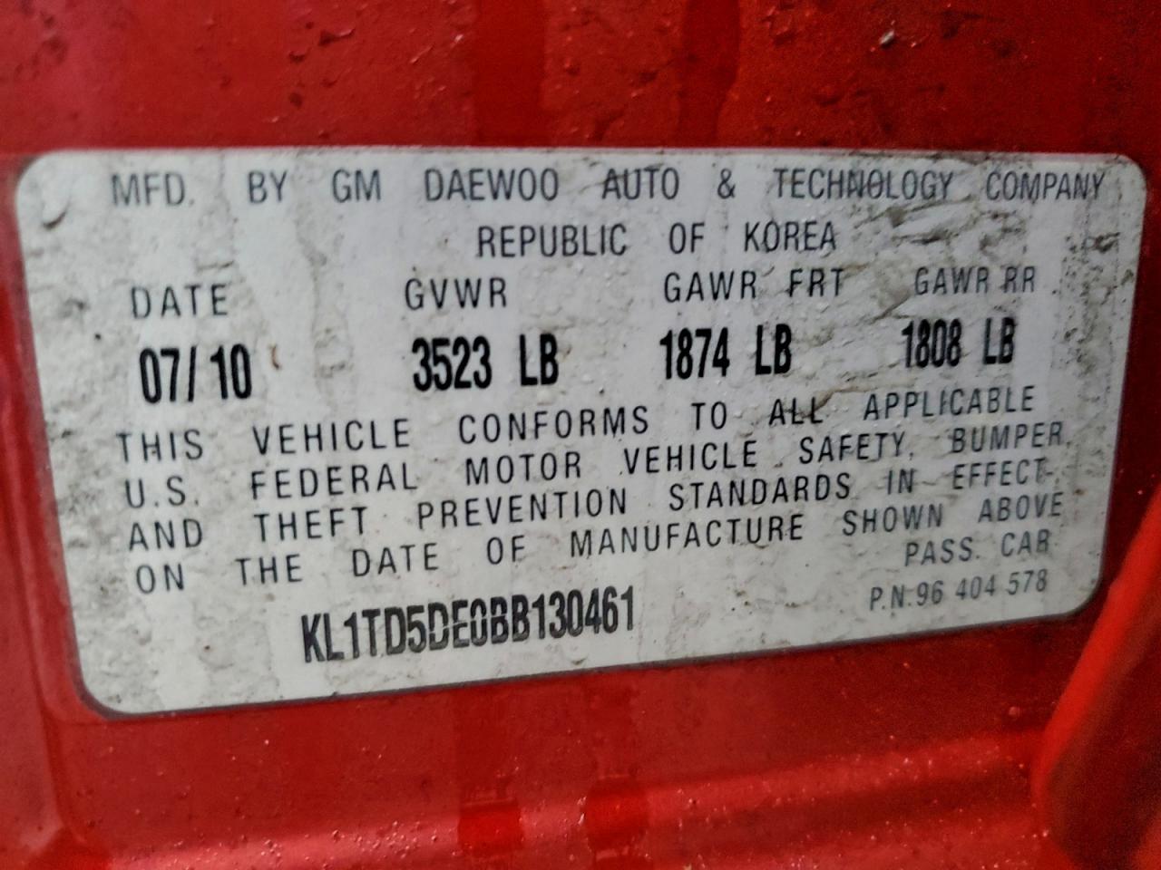 2011 CHEVROLET Aveo