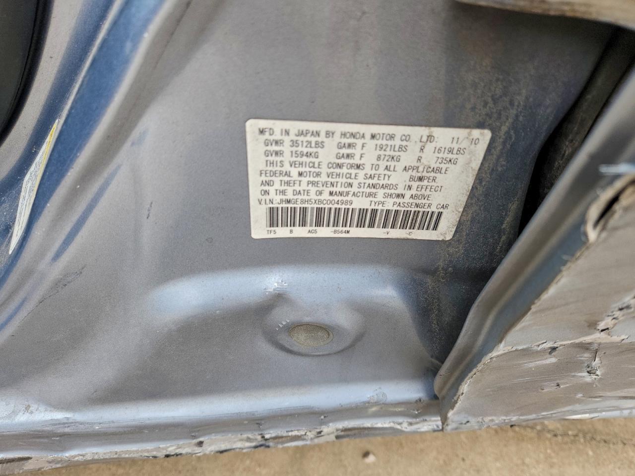 2011 HONDA FIT