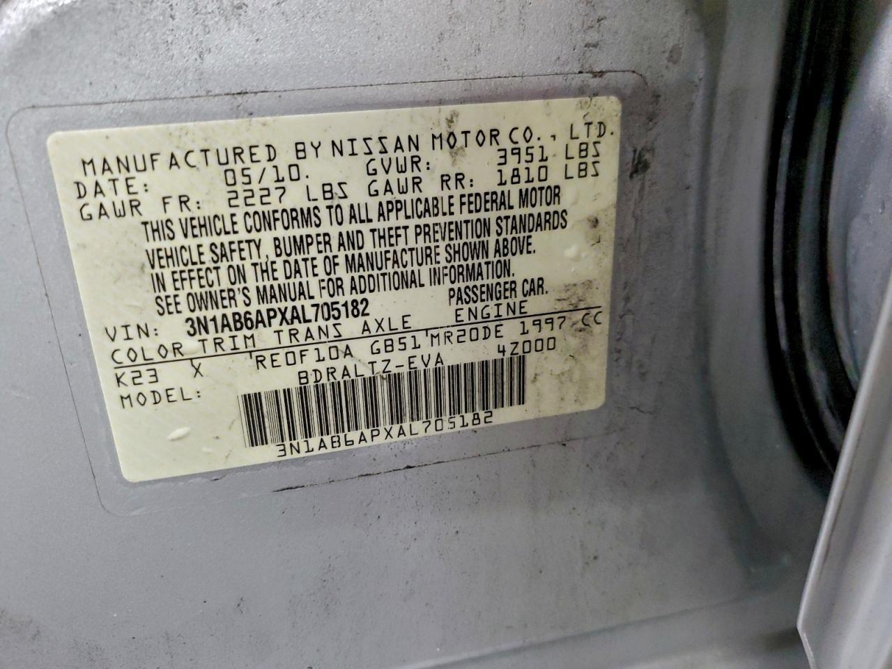 2010 NISSAN SENTRA