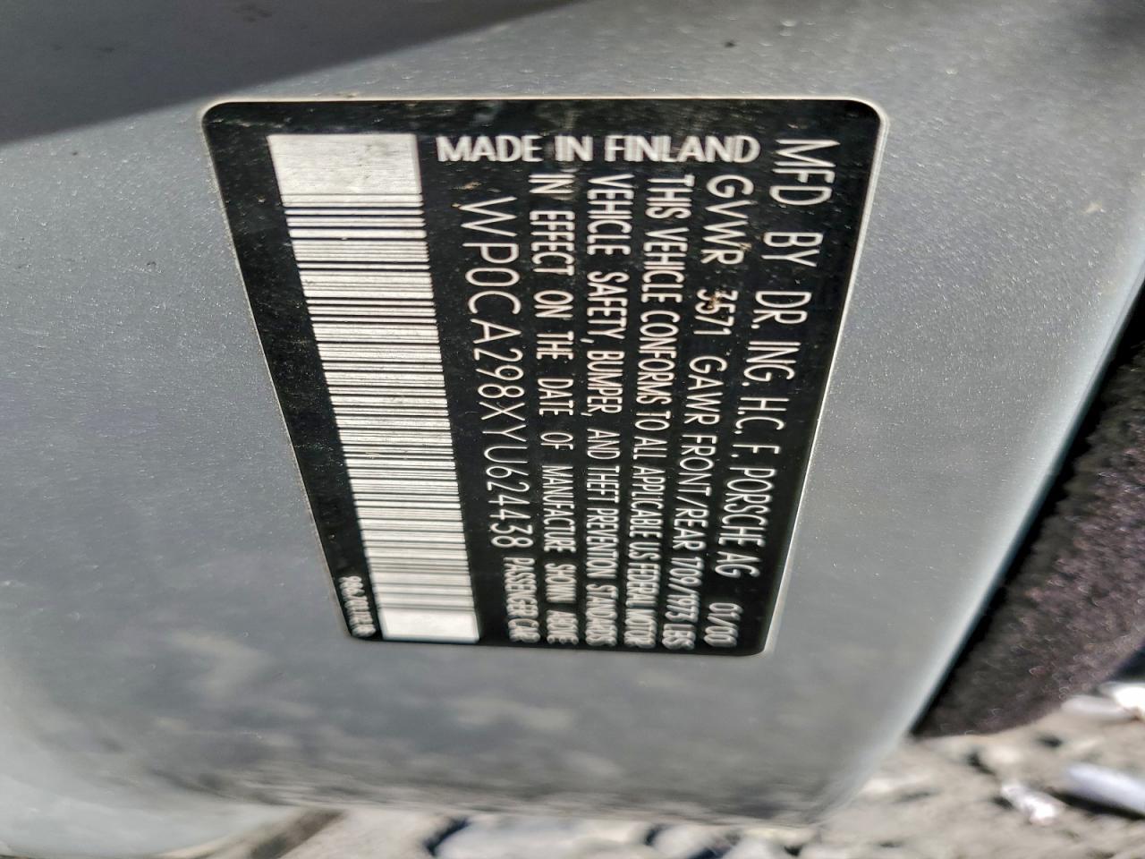 2000 PORSCHE Boxster