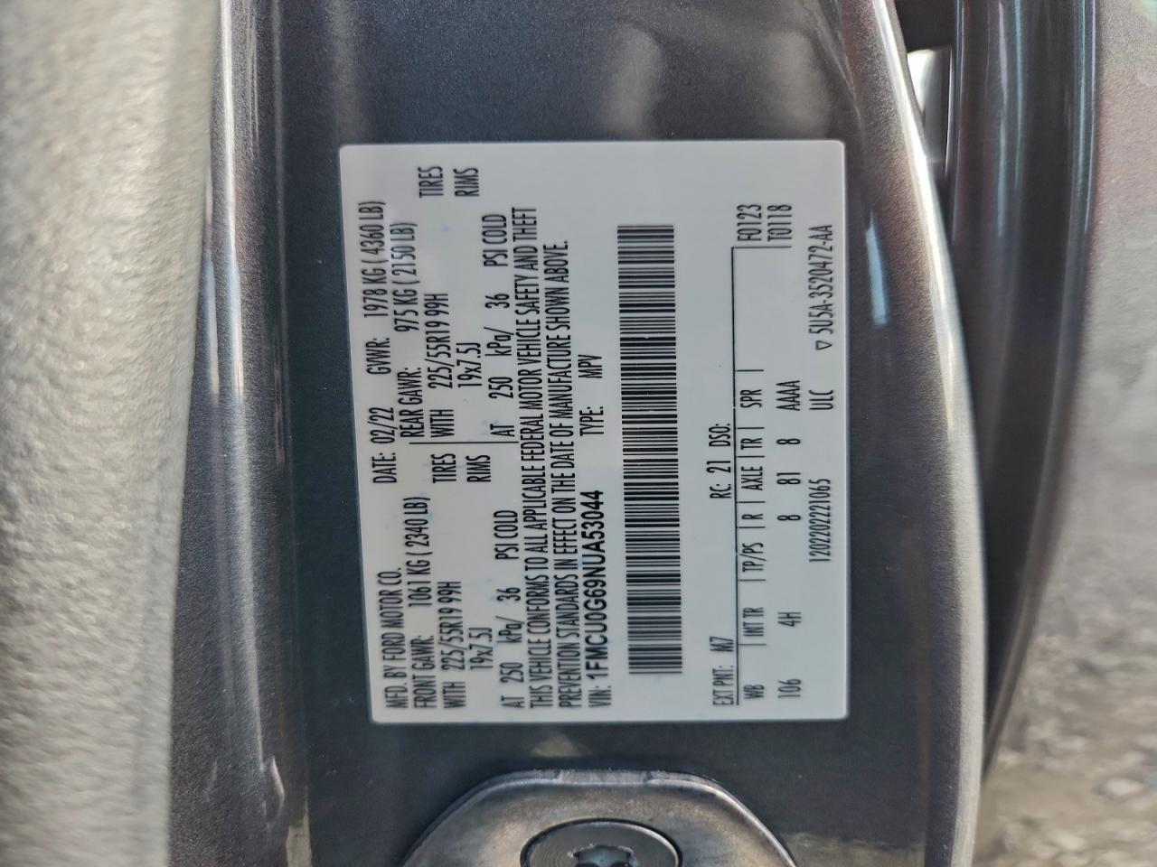 2022 FORD ESCAPE