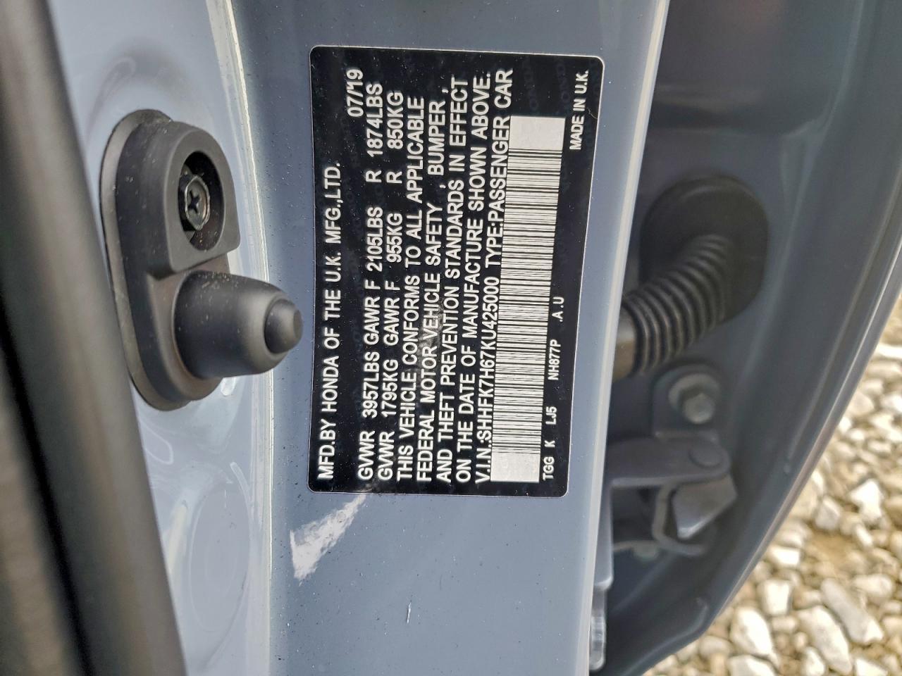 2019 HONDA CIVIC