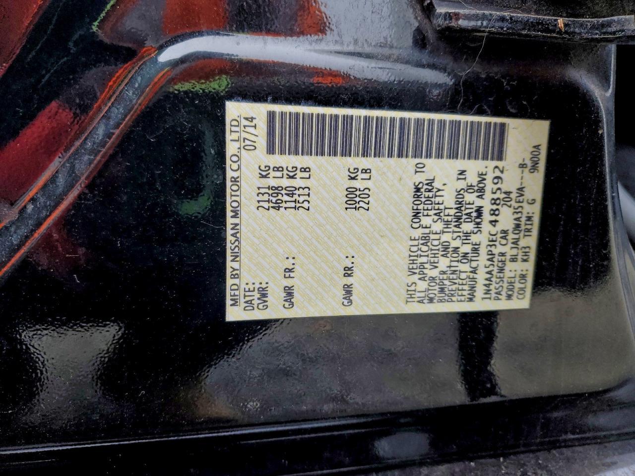 2014 NISSAN Maxima