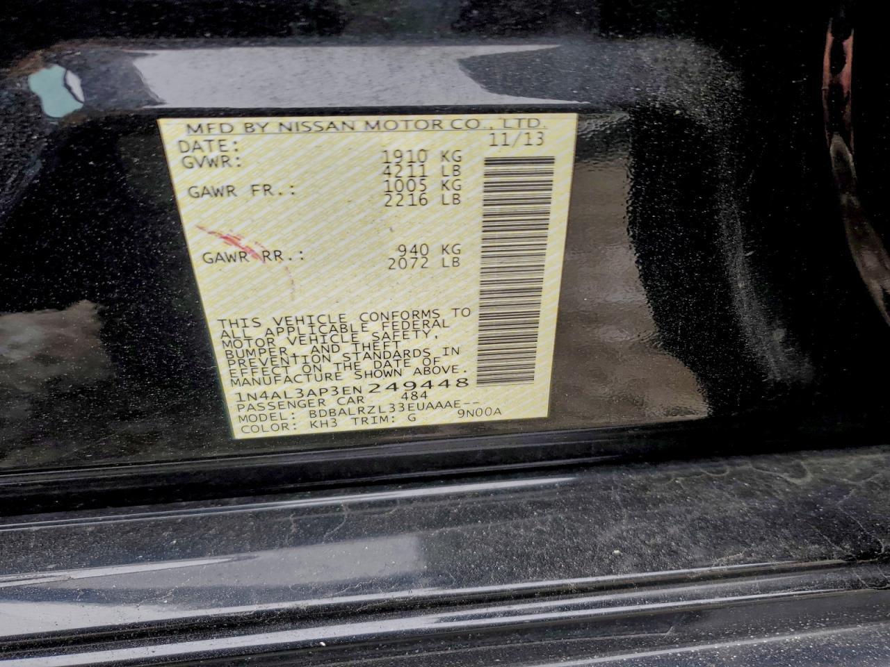 2014 NISSAN ALTIMA