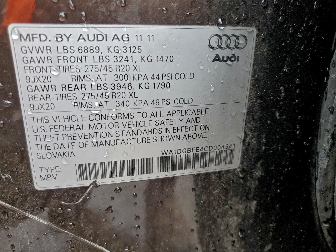 2012 AUDI Q7