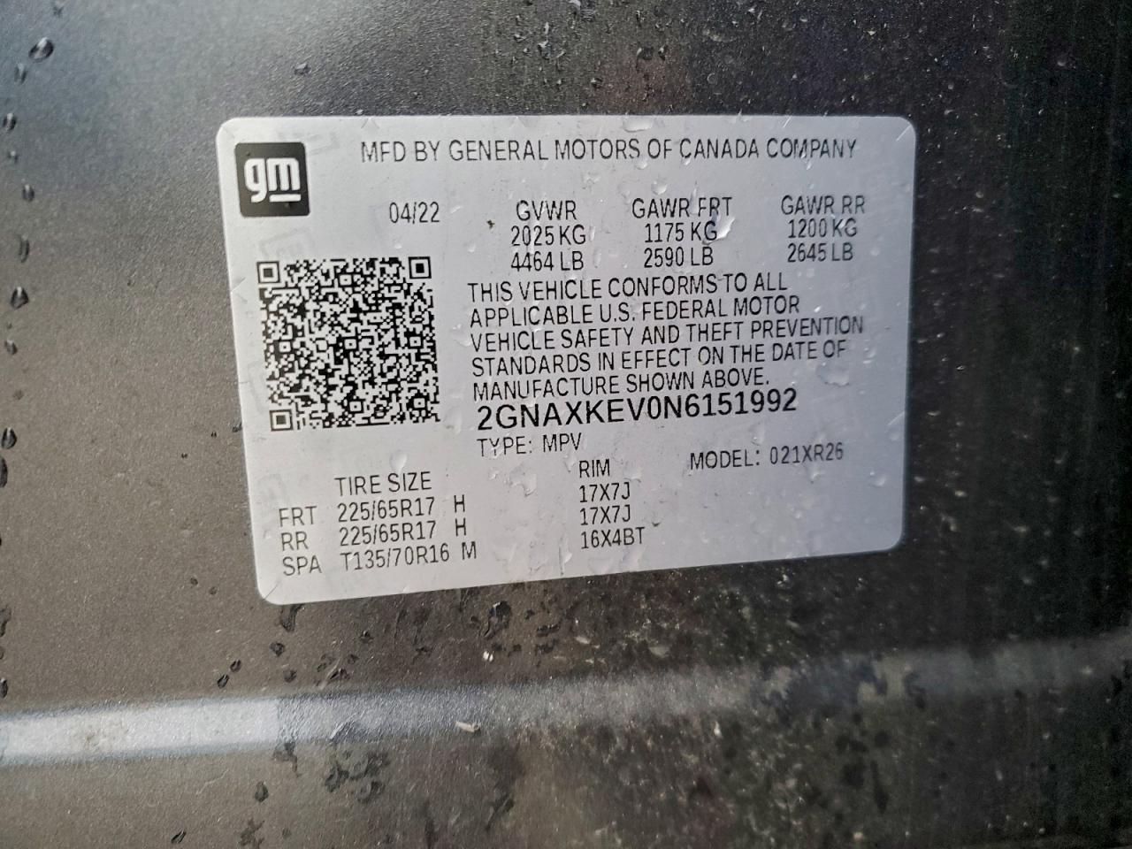 2022 CHEVROLET EQUINOX