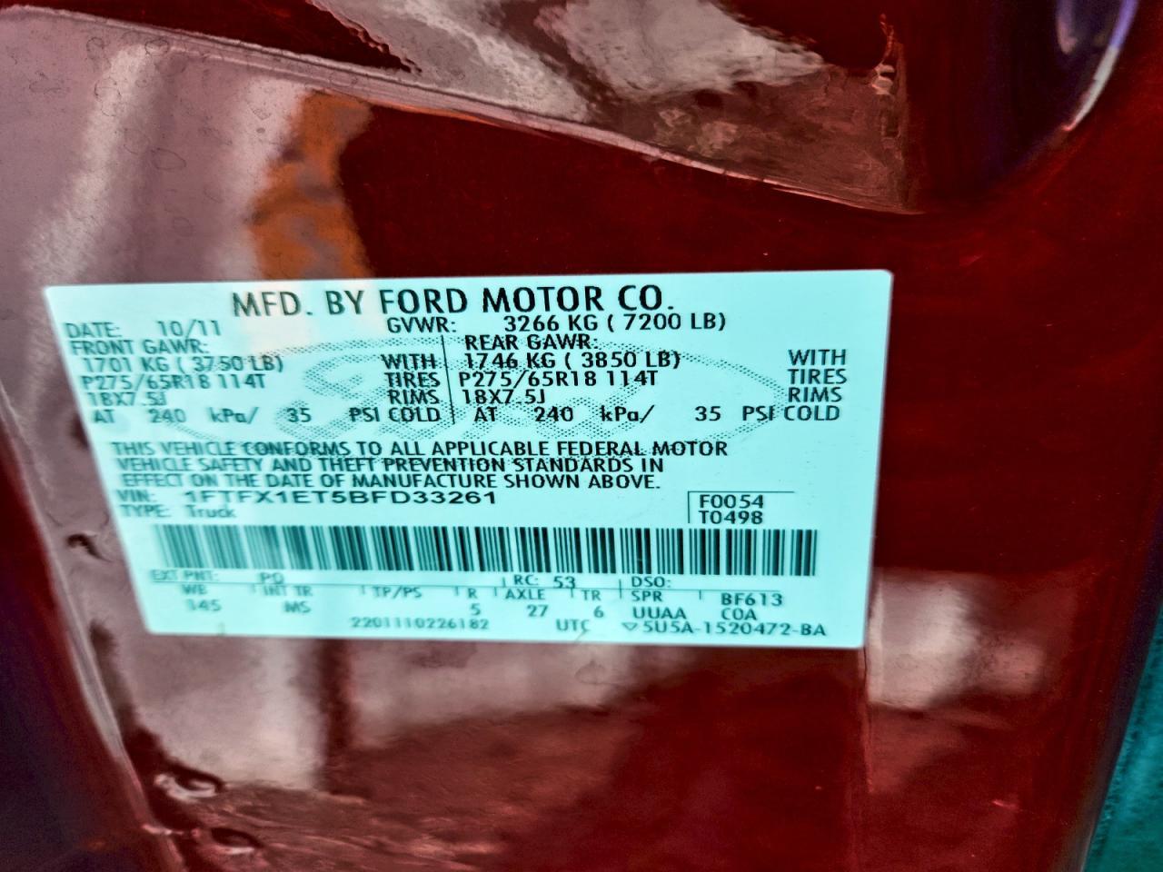 2011 FORD F-150